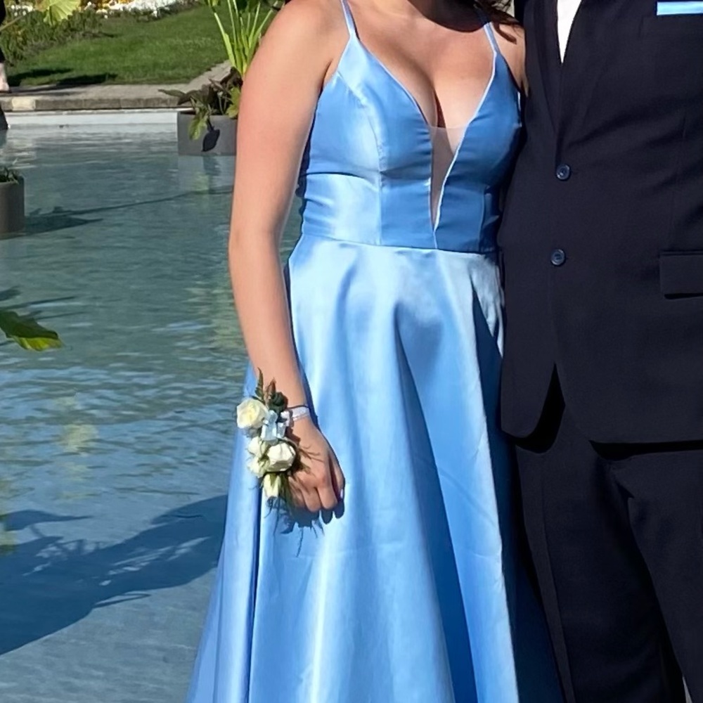 Blue prom dress